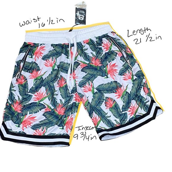 American Stitch Womens XXL Hawaiian Floral Shorts 2 Zipper Pockets - Picture 2 of 12